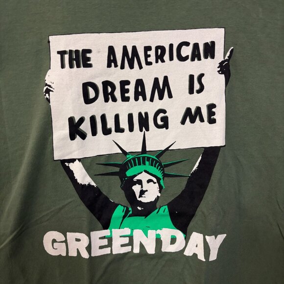 Green Day the American dream is killing me rock Tshirt size large - Picture 2 of 4